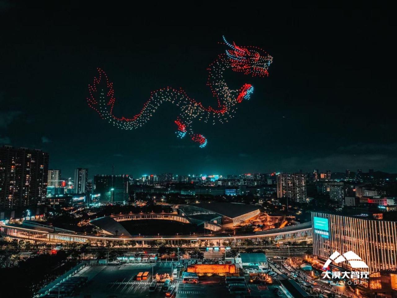 Shanghai dragon drone show